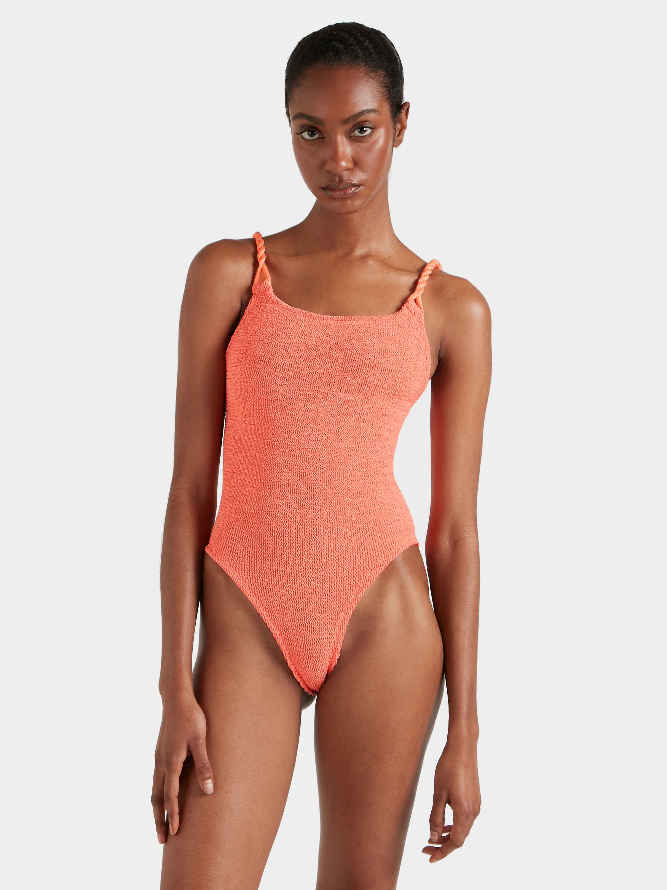 For La Samanna, A Belmond Hotel Camille Swim - Metallic Coral - Image 5