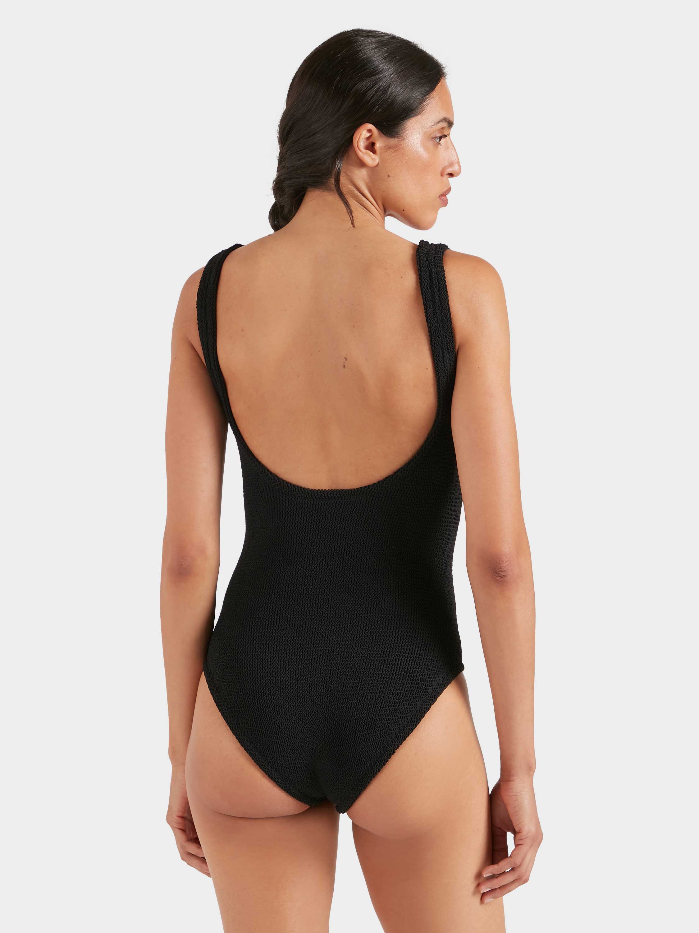 Coverage Celine Swim With Tonal Hoops - Black - Image 3