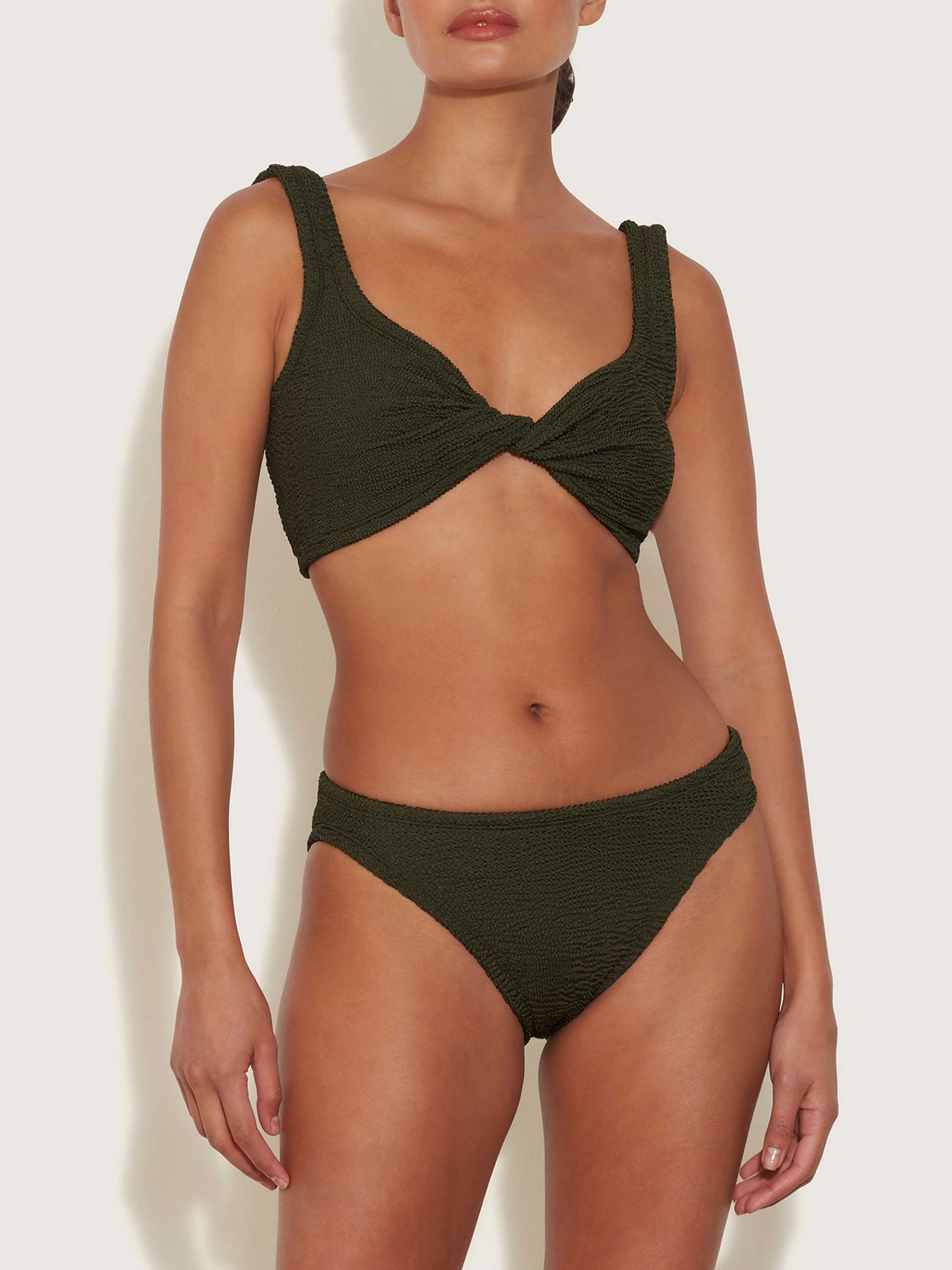Coverage Juno Bikini - Metallic Khaki - Image 2