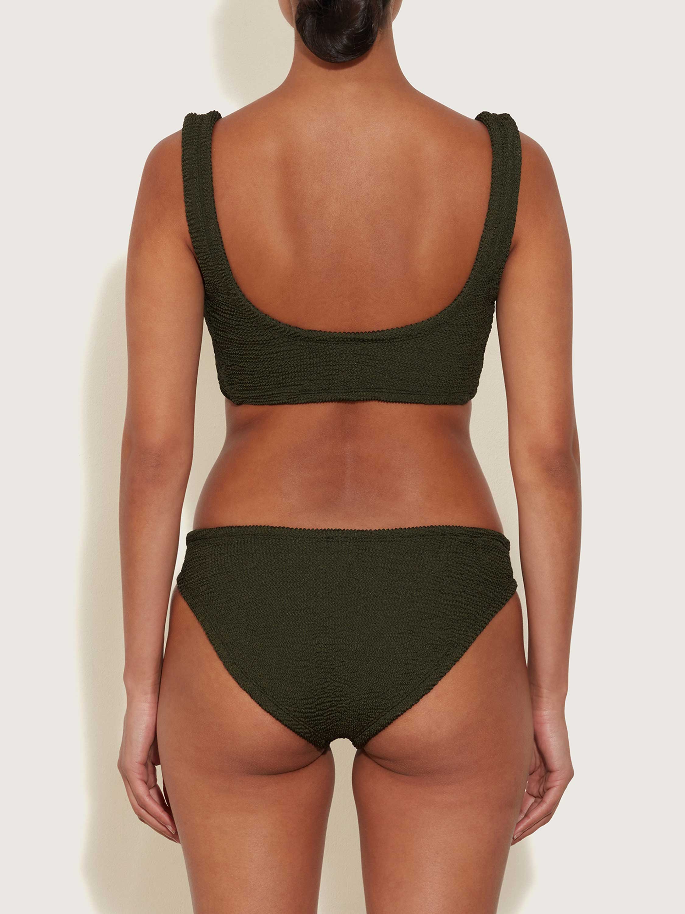 Coverage Juno Bikini - Metallic Khaki - Image 3