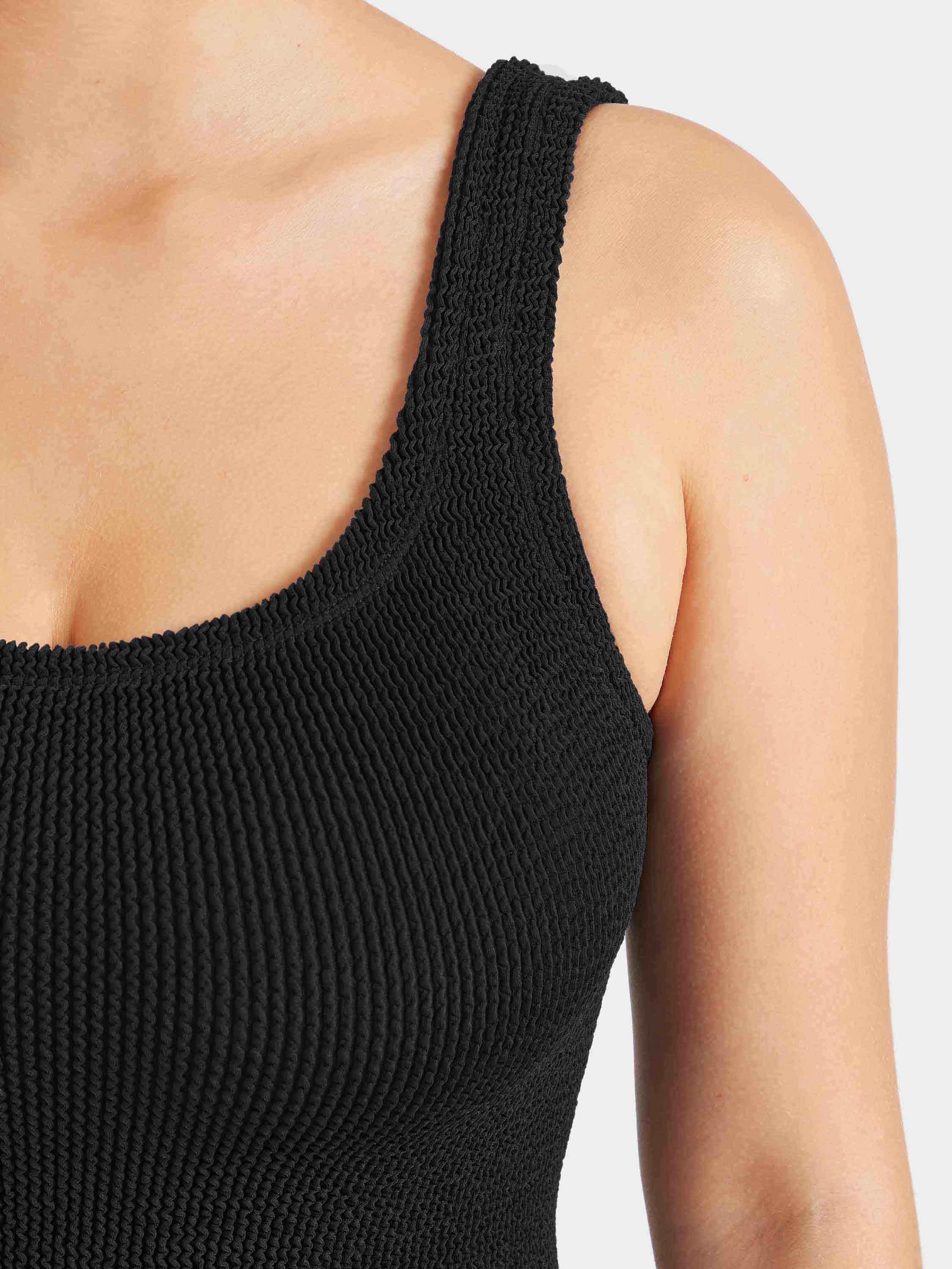 Coverage Square Neck Swim - Black - Image 4