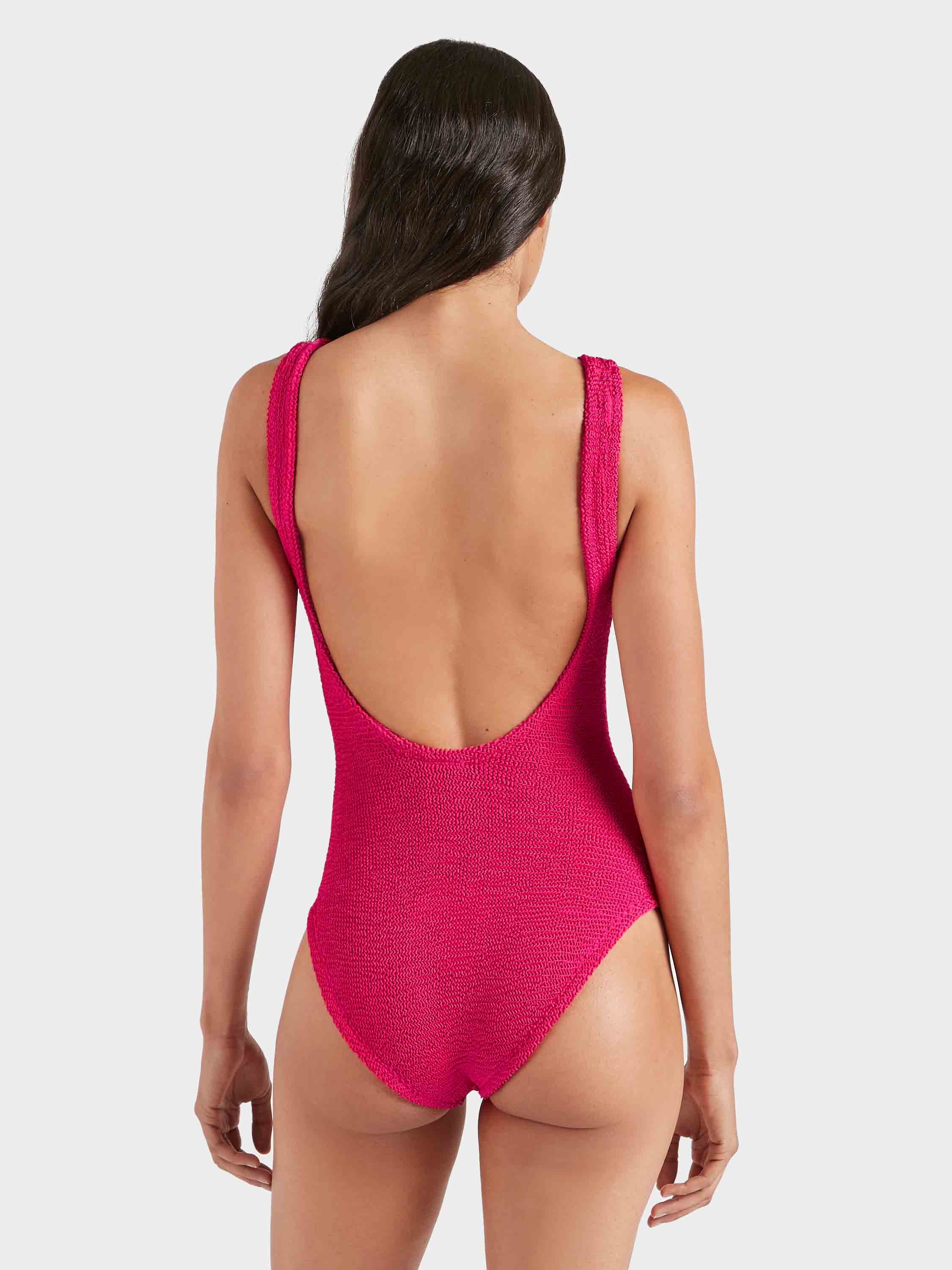 Coverage Square Neck Swim - Metallic Raspberry - Image 3