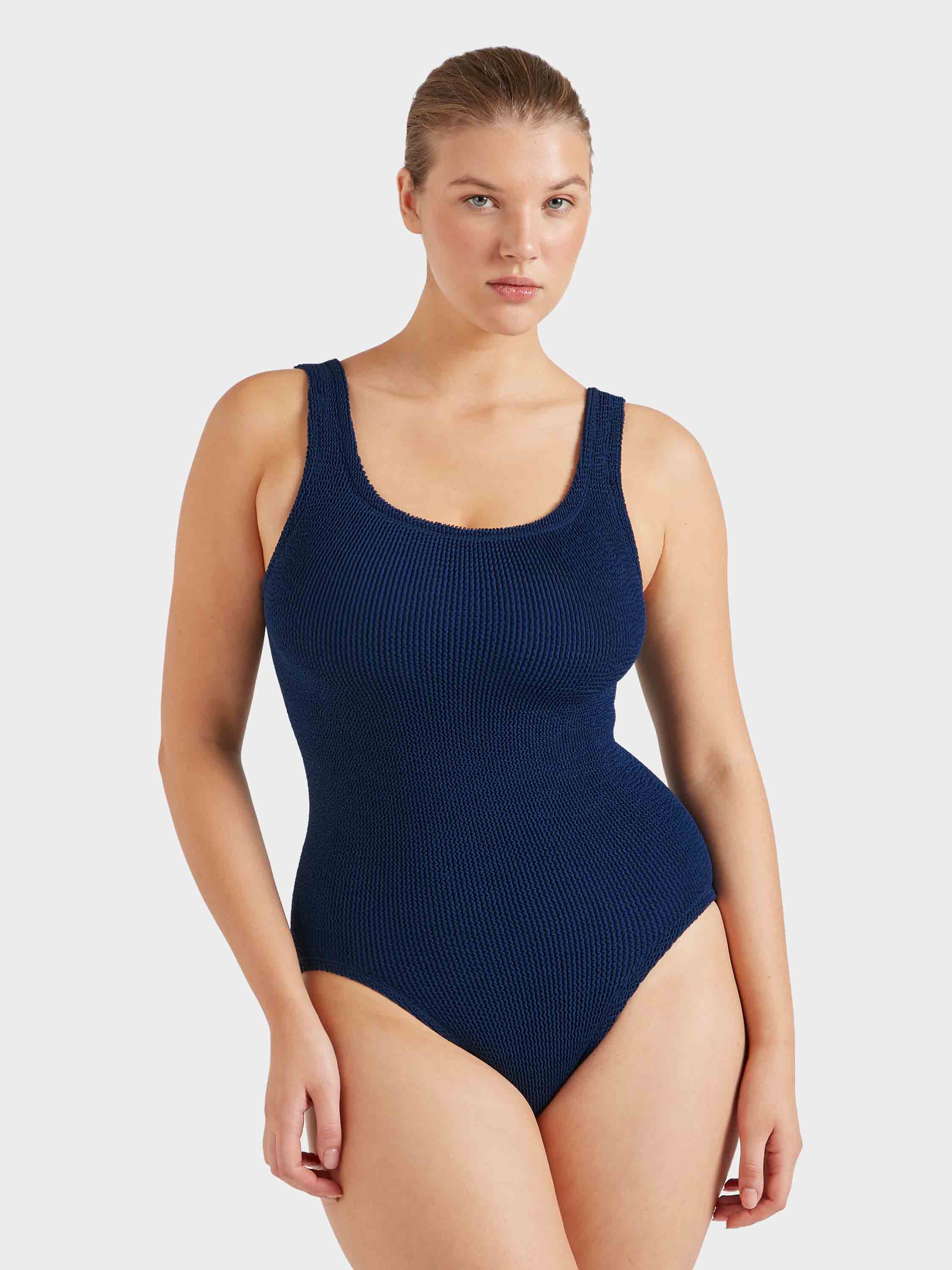 Coverage Square Neck Swim - Navy - Image 2