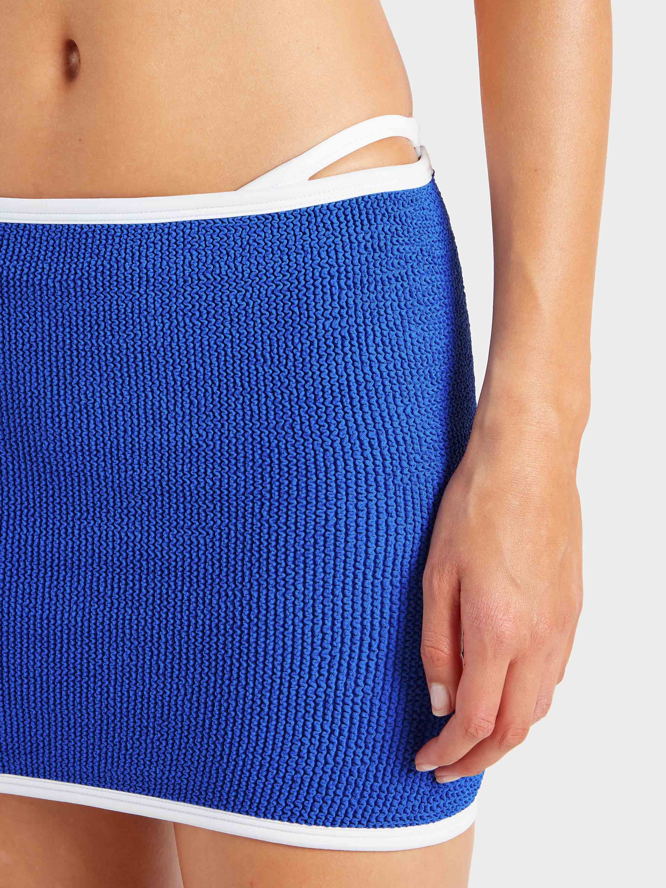 Devyn Swim Skirt/Tube Top - Royal Blue/White - Image 6