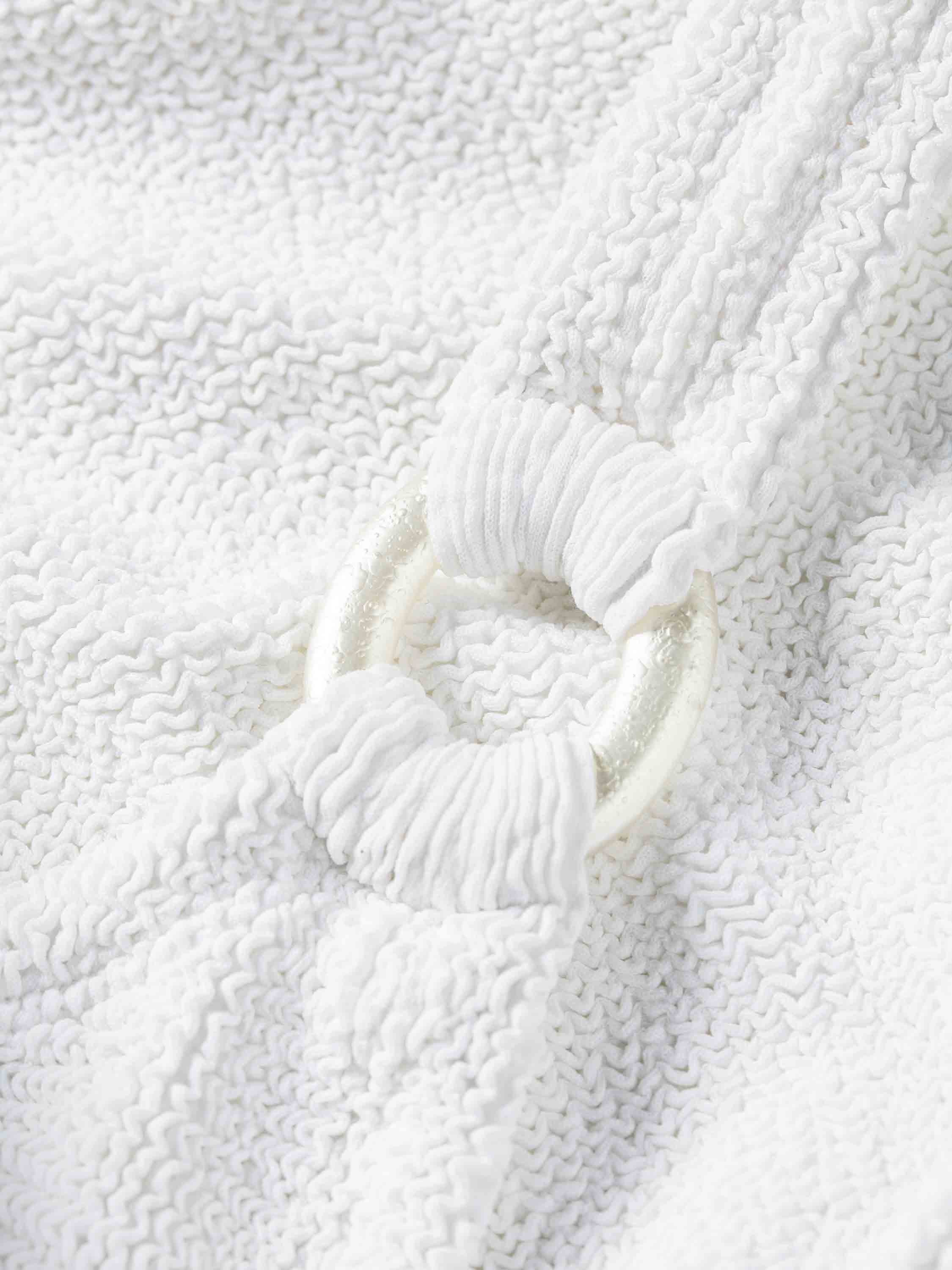 Domino Swim With Pearly Hoops - White - Image 6