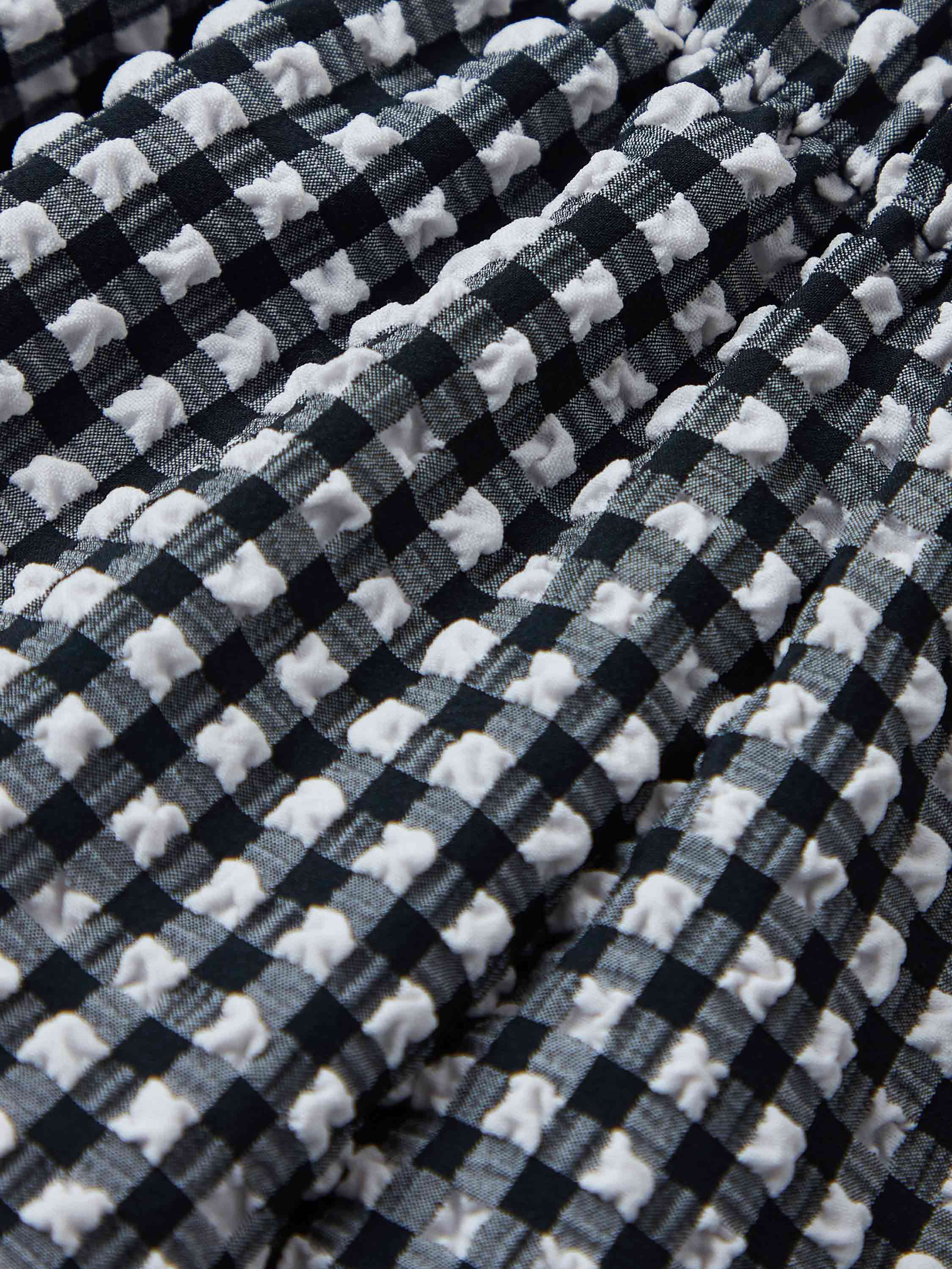 Sofia Gingham Headscarf - Black Gingham - Image 5
