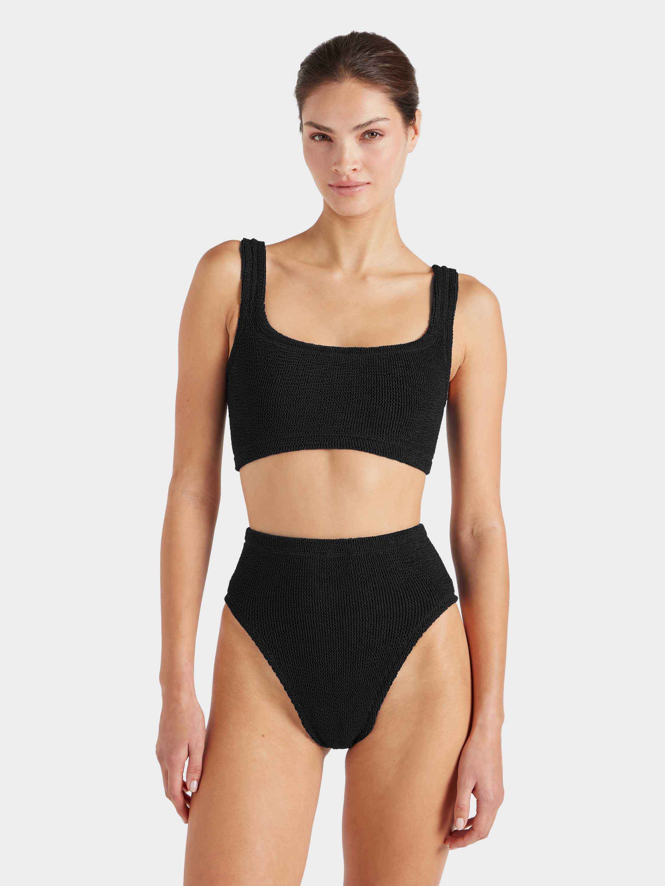 High Waist Bikini Bottom - Black - Image 4