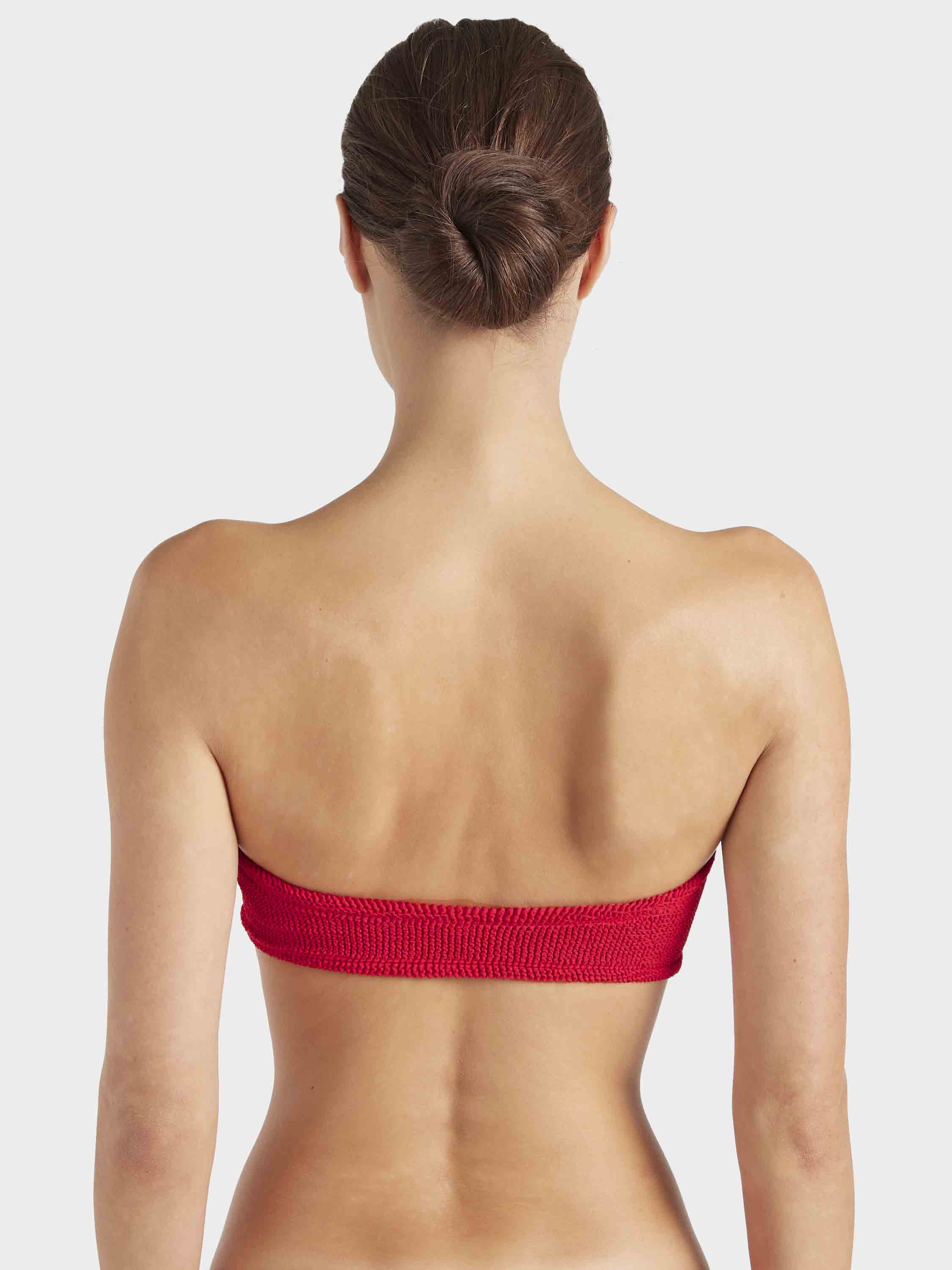 Jean Bikini Top - Red - Image 3