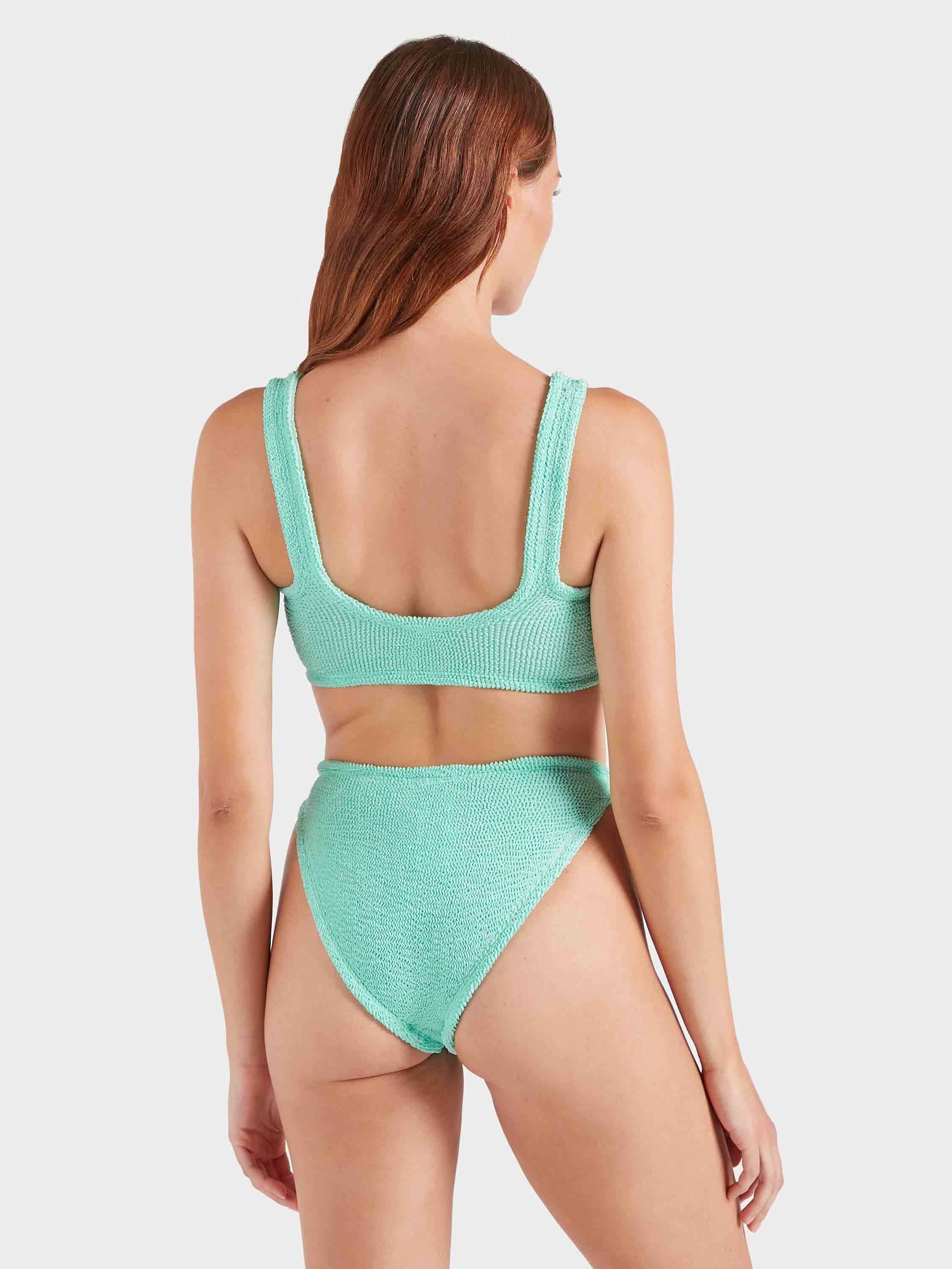 Julia Bikini With Pearly Hoop - Metallic Mint - Image 3