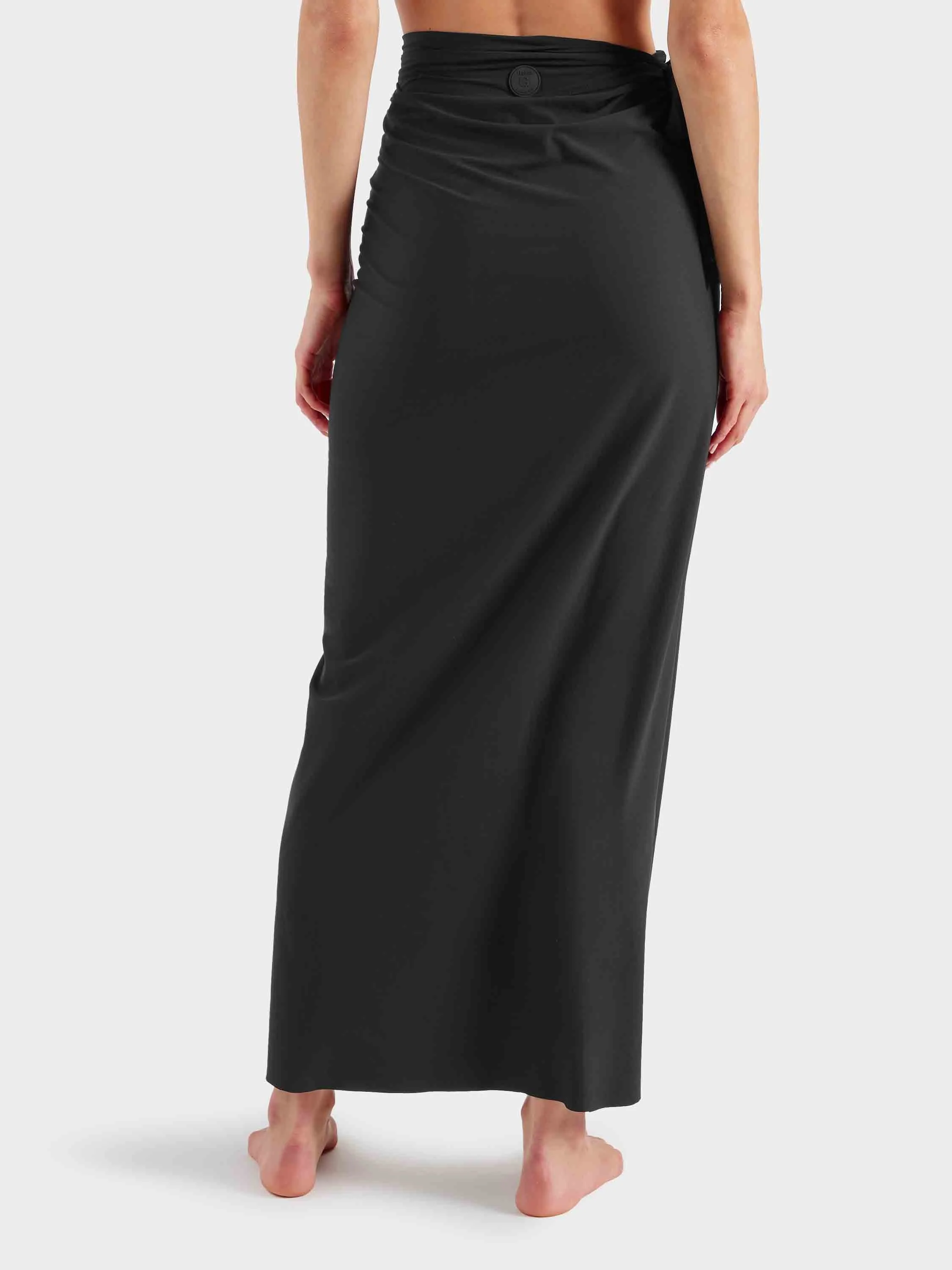 Long UPF 50+ Sarong - Black - Image 3