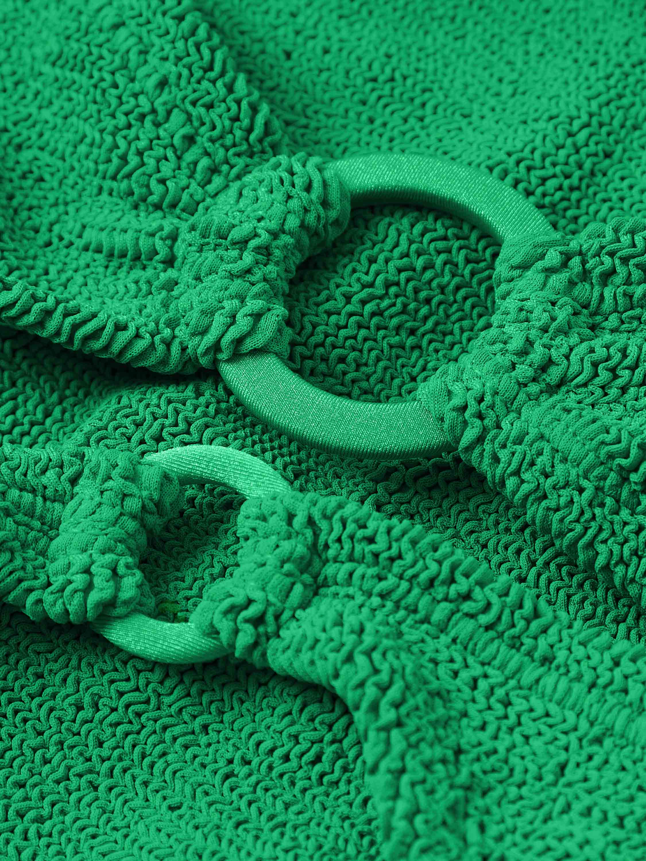 Misty Bikini With Tonal Hoops - Emerald - Image 7
