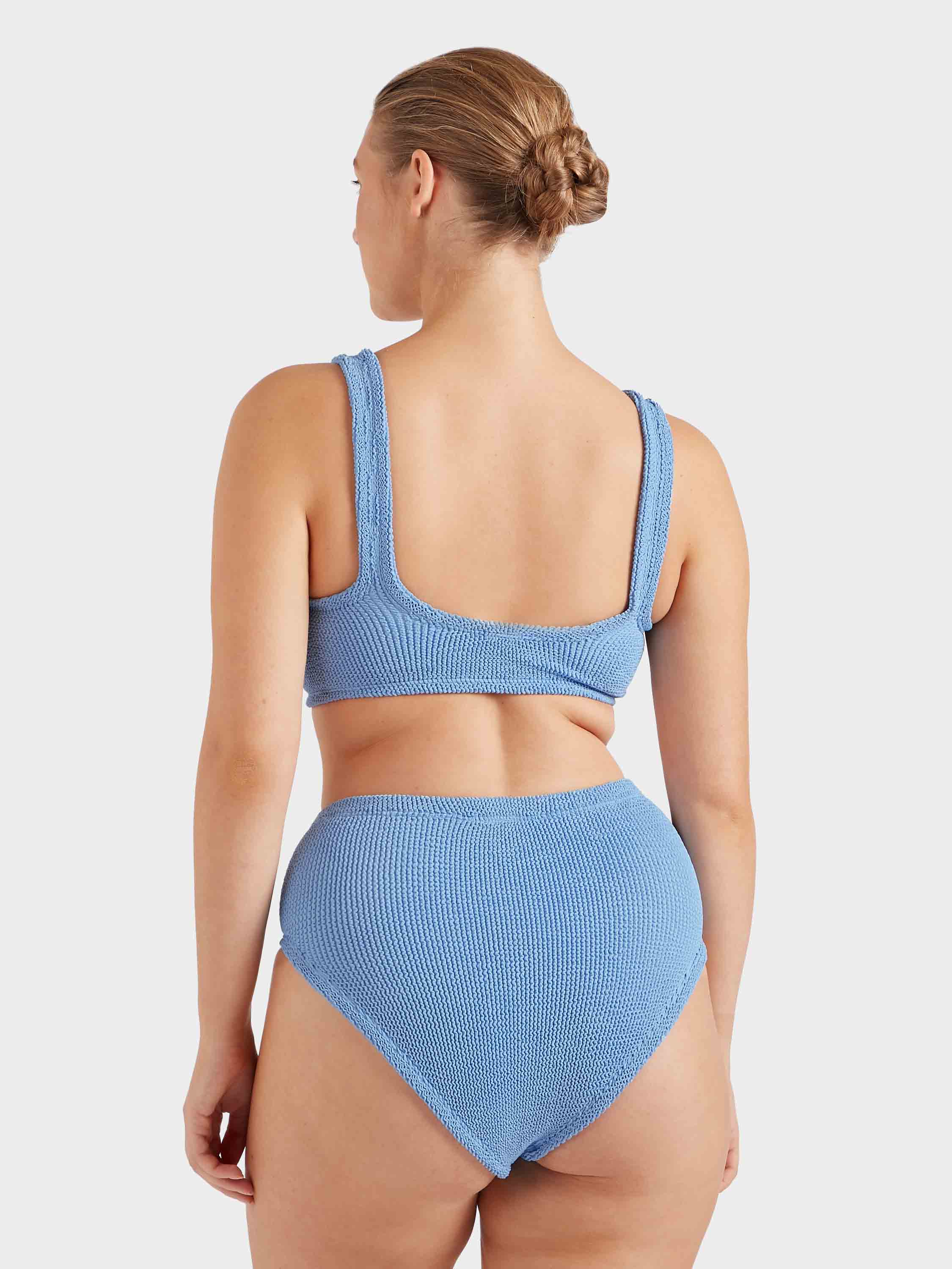 Nadine Bikini With Tonal Hoops - Cornflower - Image 3