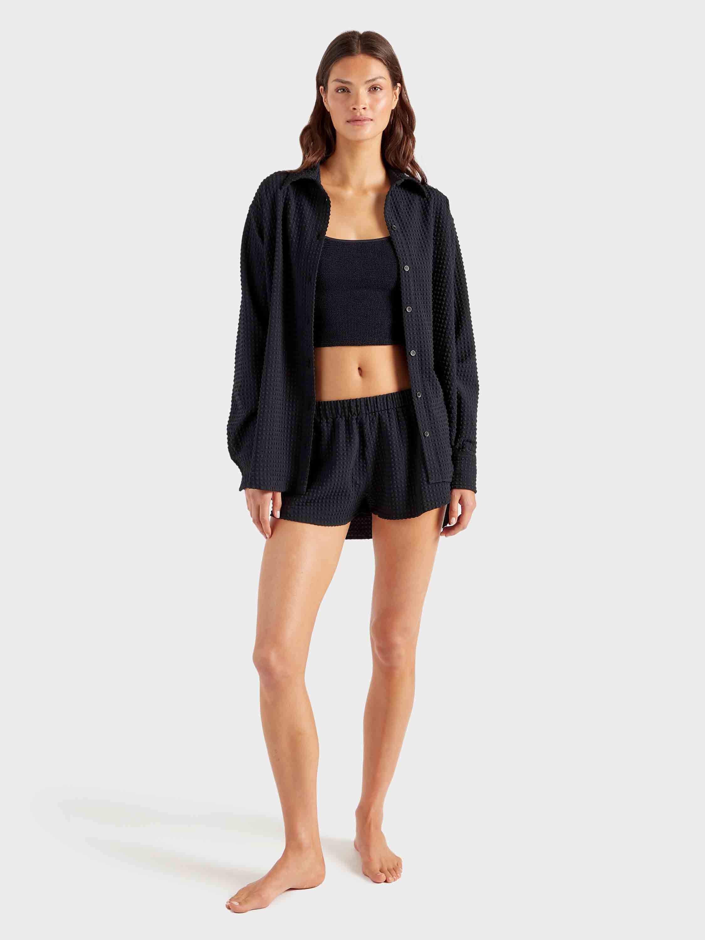 Resort Shirt - Black Seersucker - Image 3