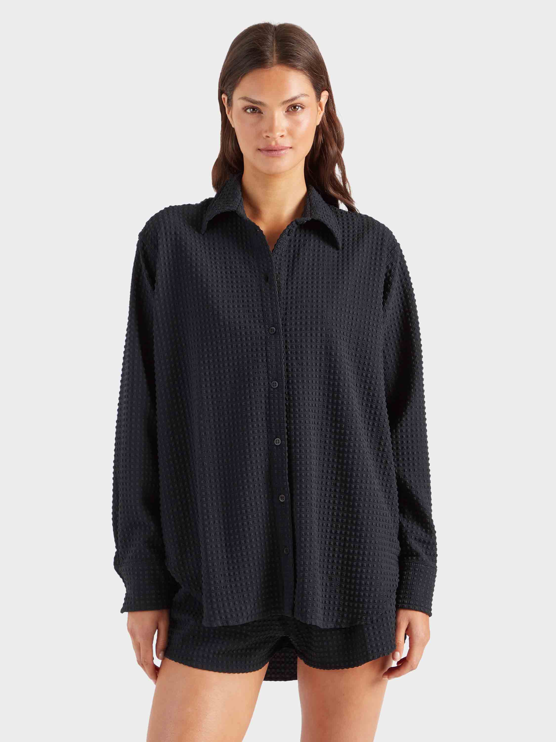 Resort Shirt - Black Seersucker - Image 4