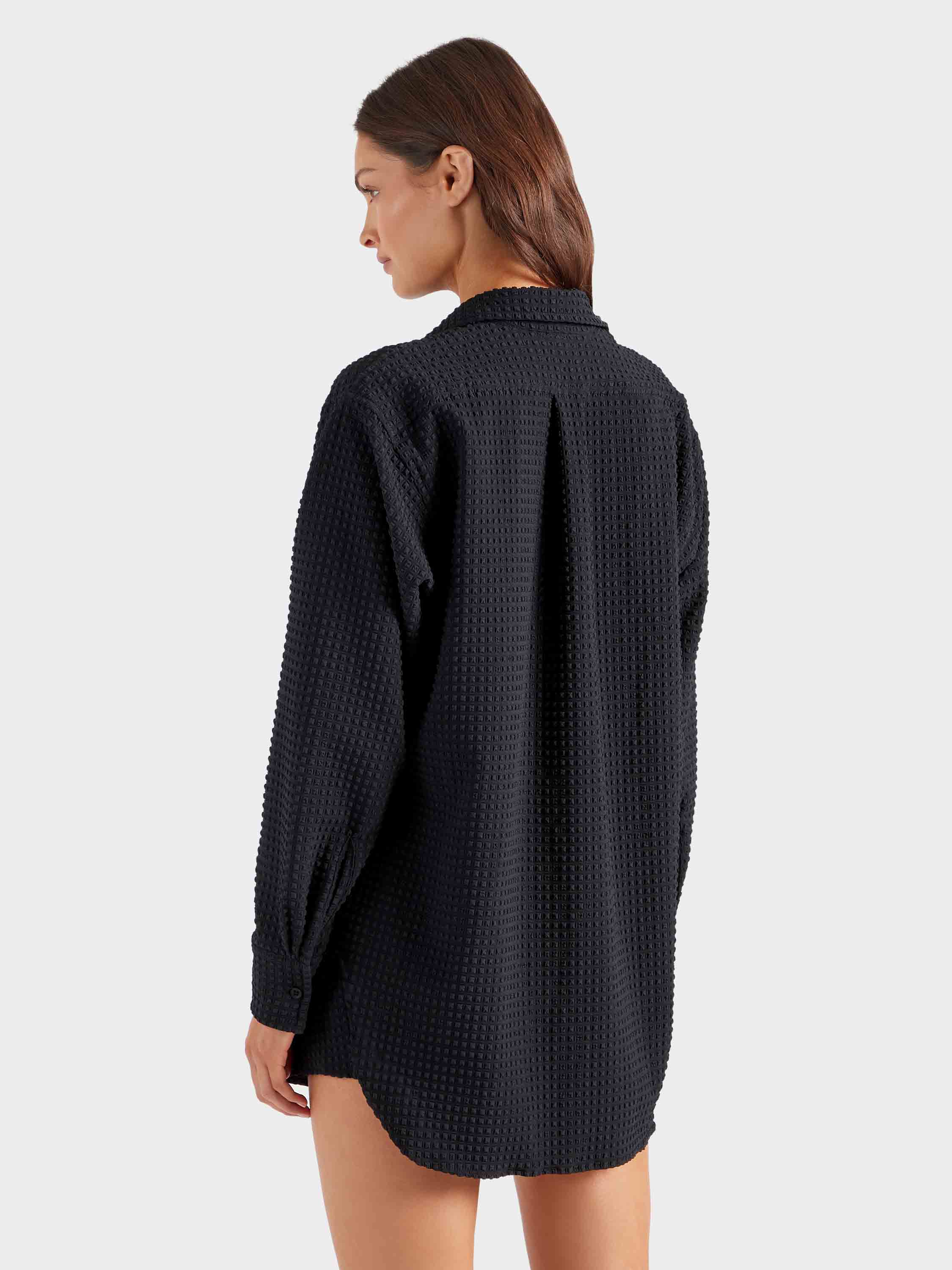 Resort Shirt - Black Seersucker - Image 5