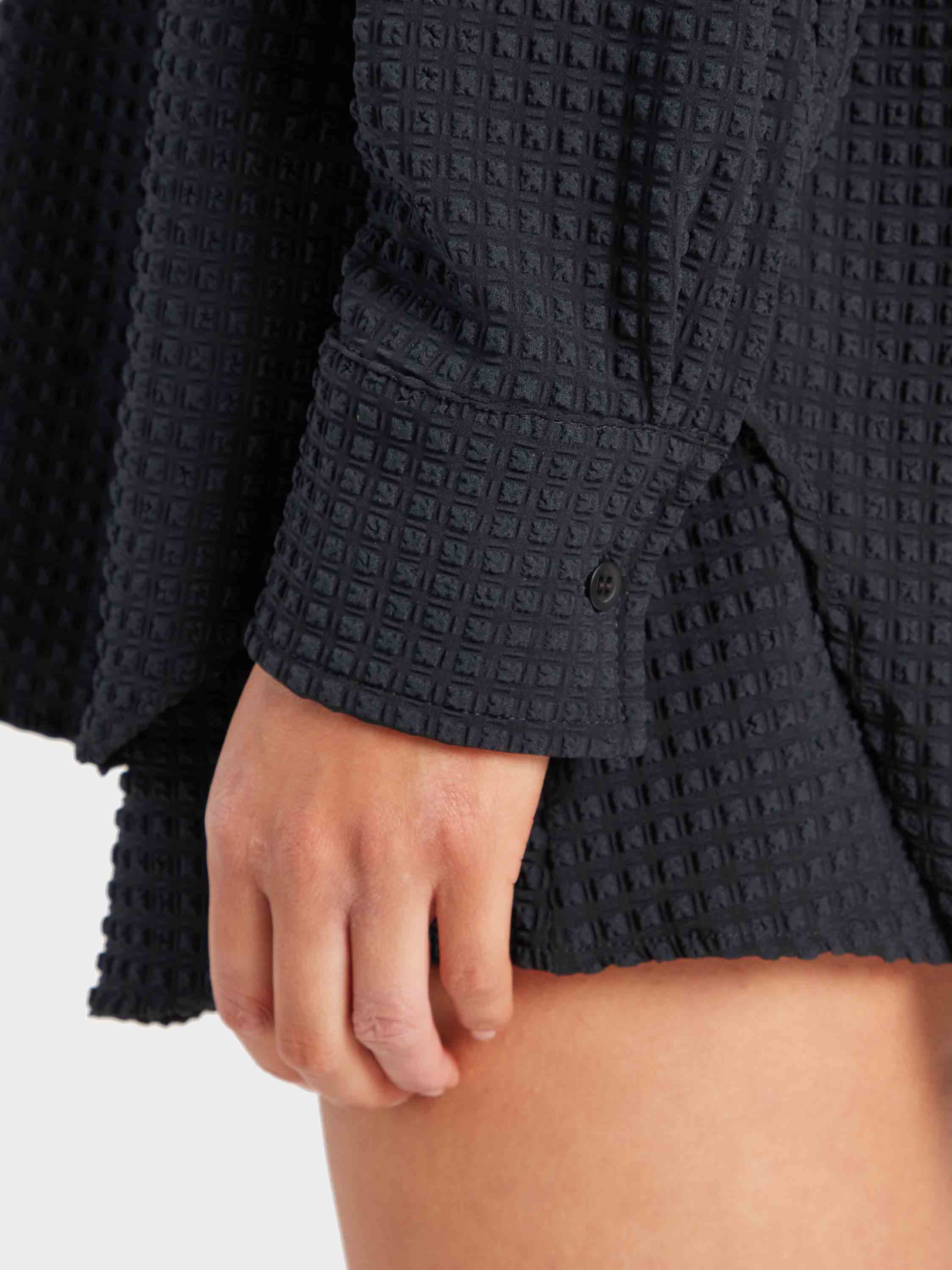 Resort Shirt - Black Seersucker - Image 7