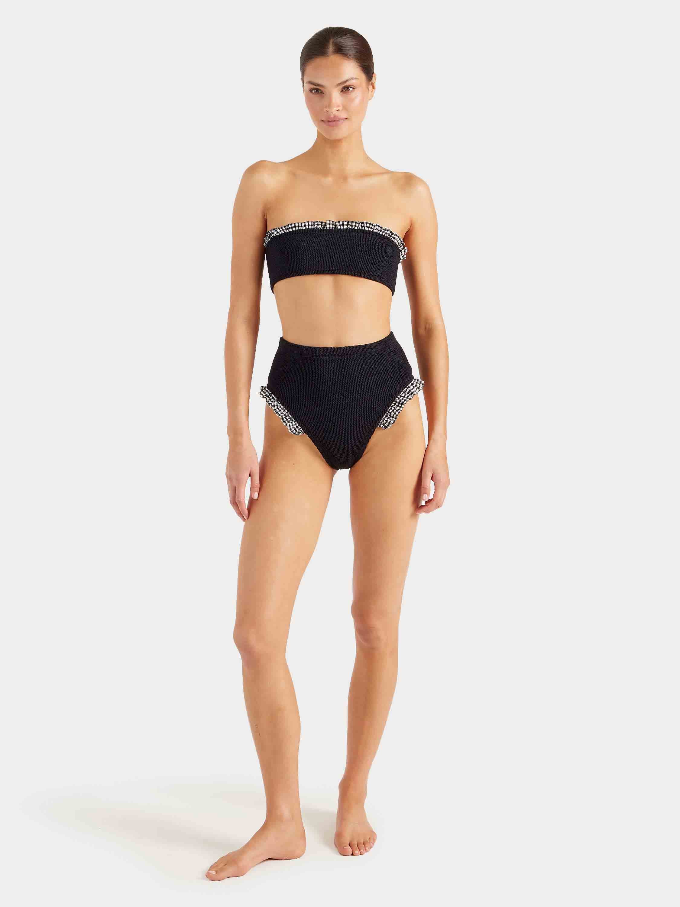 Peggy Bikini - Black Gingham - Image 6