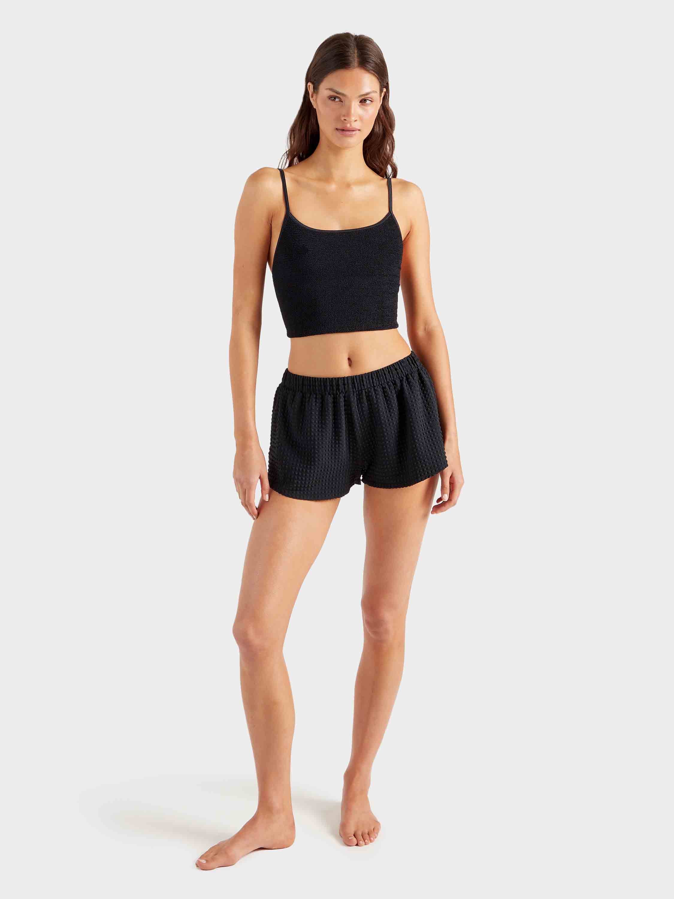 Resort Swim Shorts - Black Seersucker - Image 4