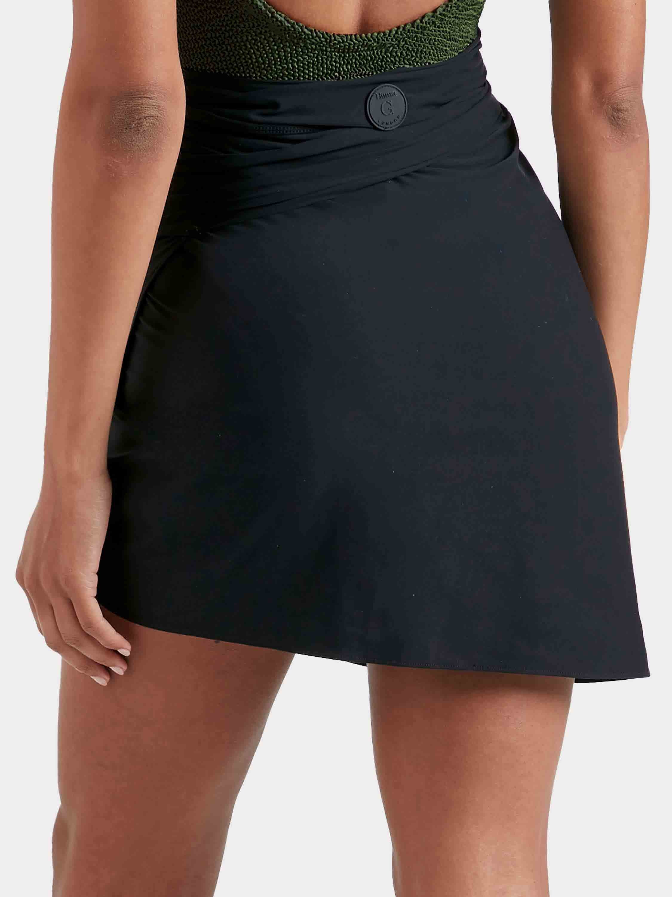 Short UPF 50+ Sarong - Black - Image 3