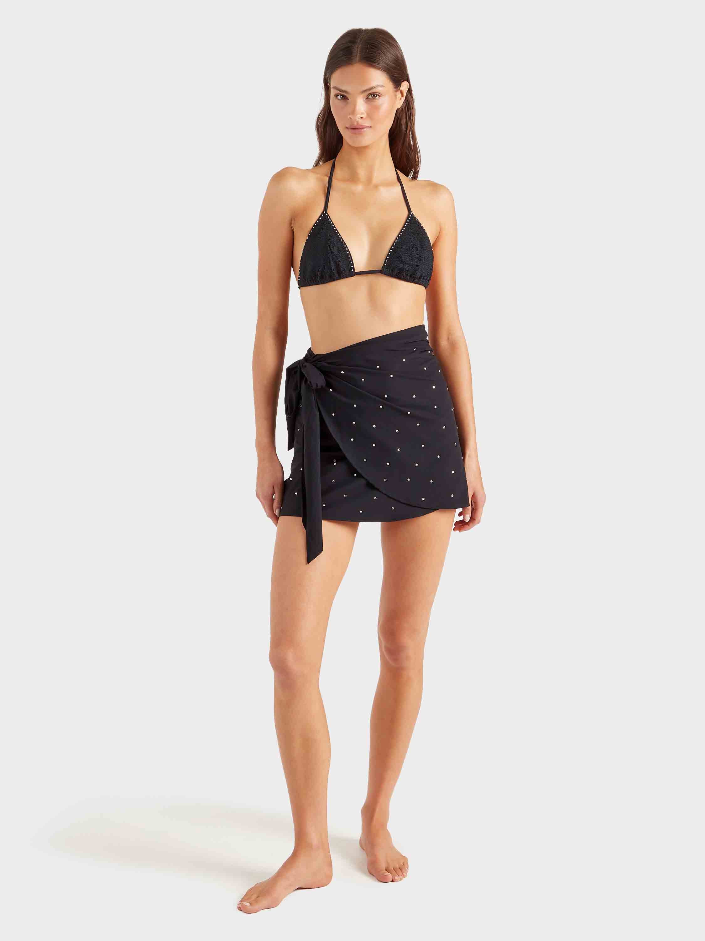 Short UPF 50+ Swarovski® Sarong - Black - Image 5