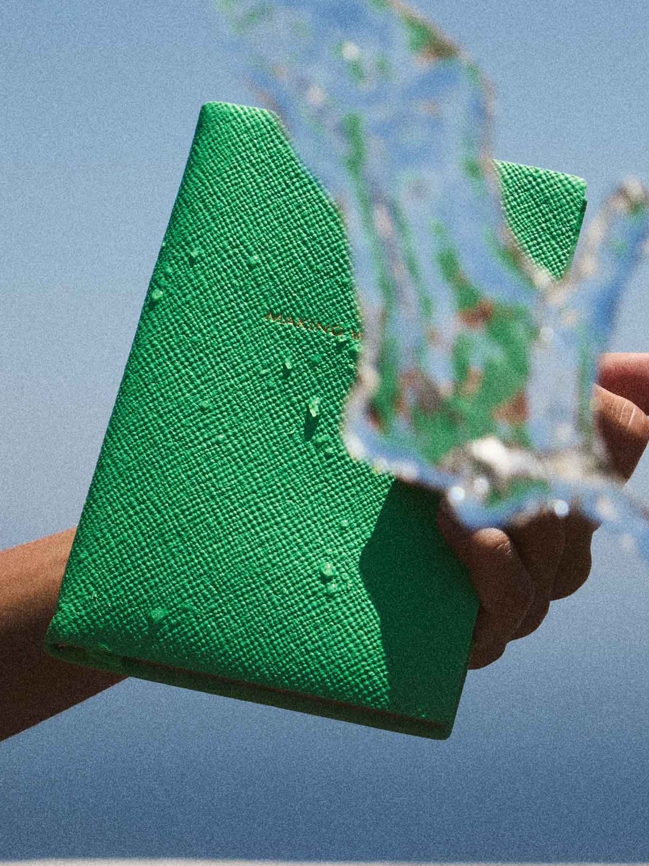 Smythson x Hunza G Chelsea Notebook - Lime - Image 6