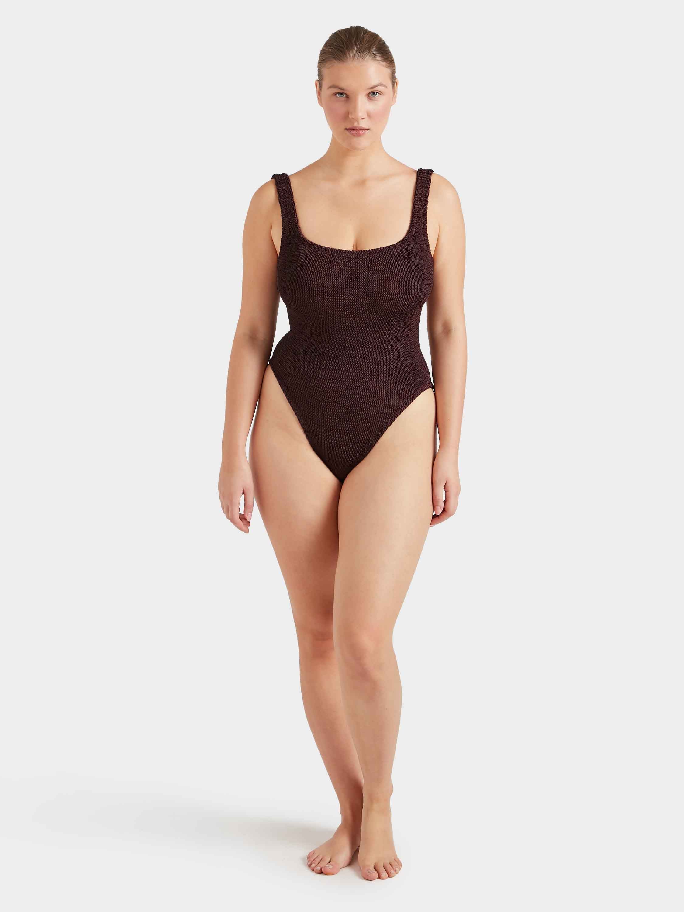 Square Neck Swim - Metallic Chocolate - Image 5