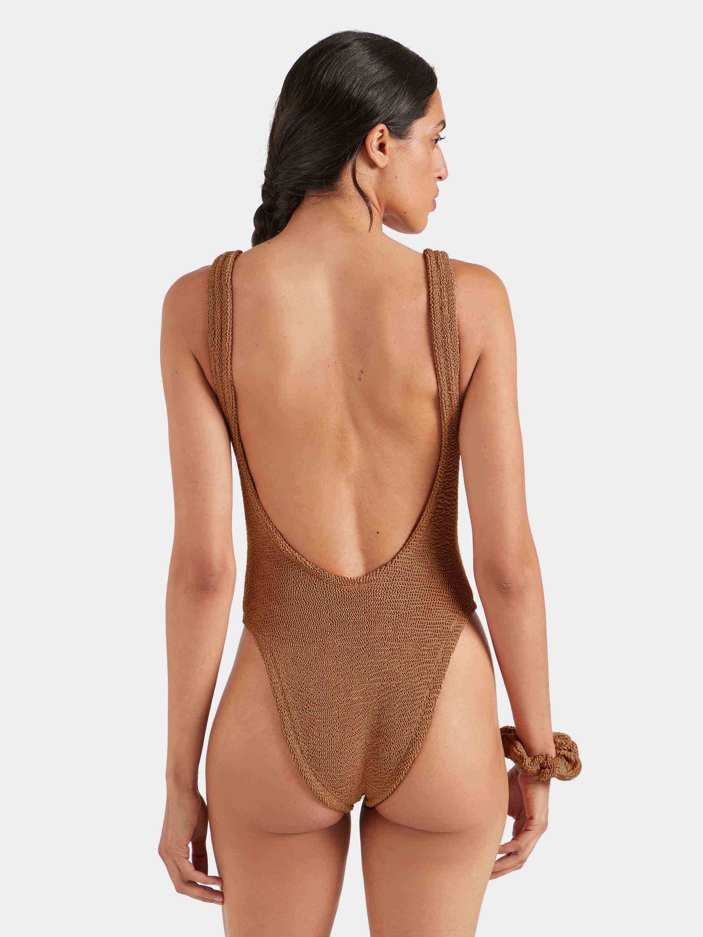 Square Neck Swim - Metallic Cocoa - Image 3