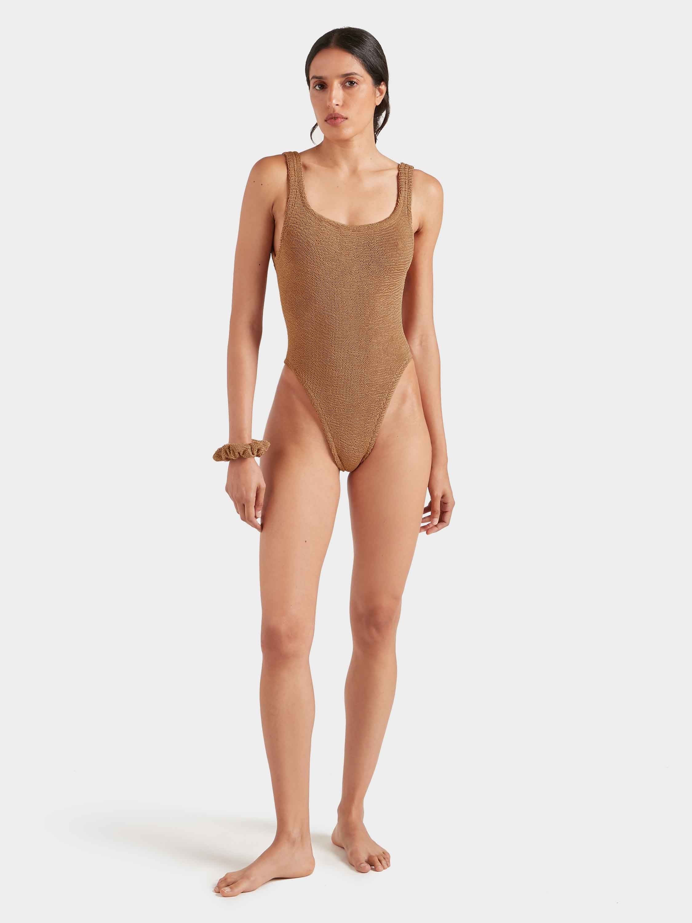 Square Neck Swim - Metallic Cocoa - Image 5