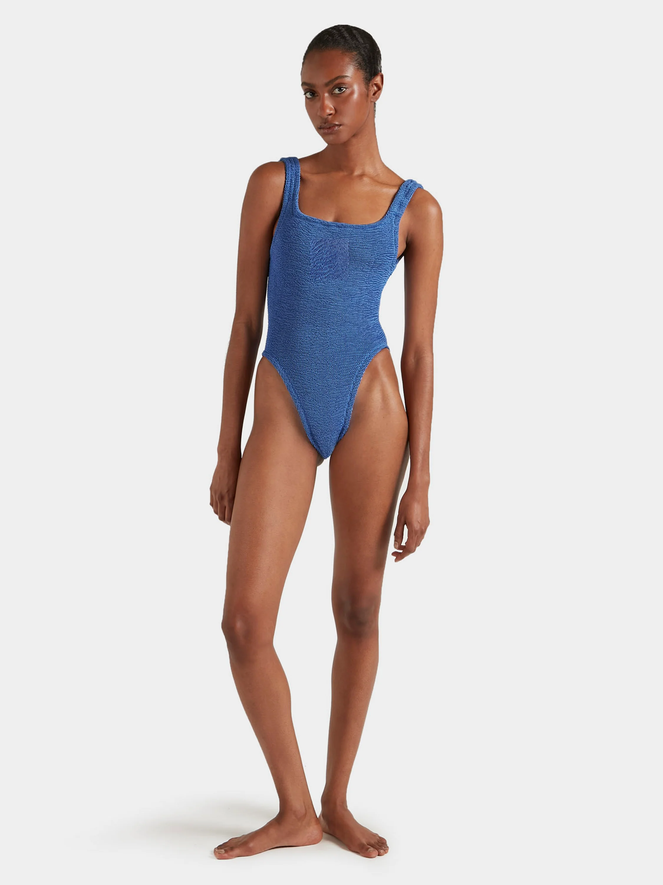 Square Neck Swim - Metallic Denim - Image 5