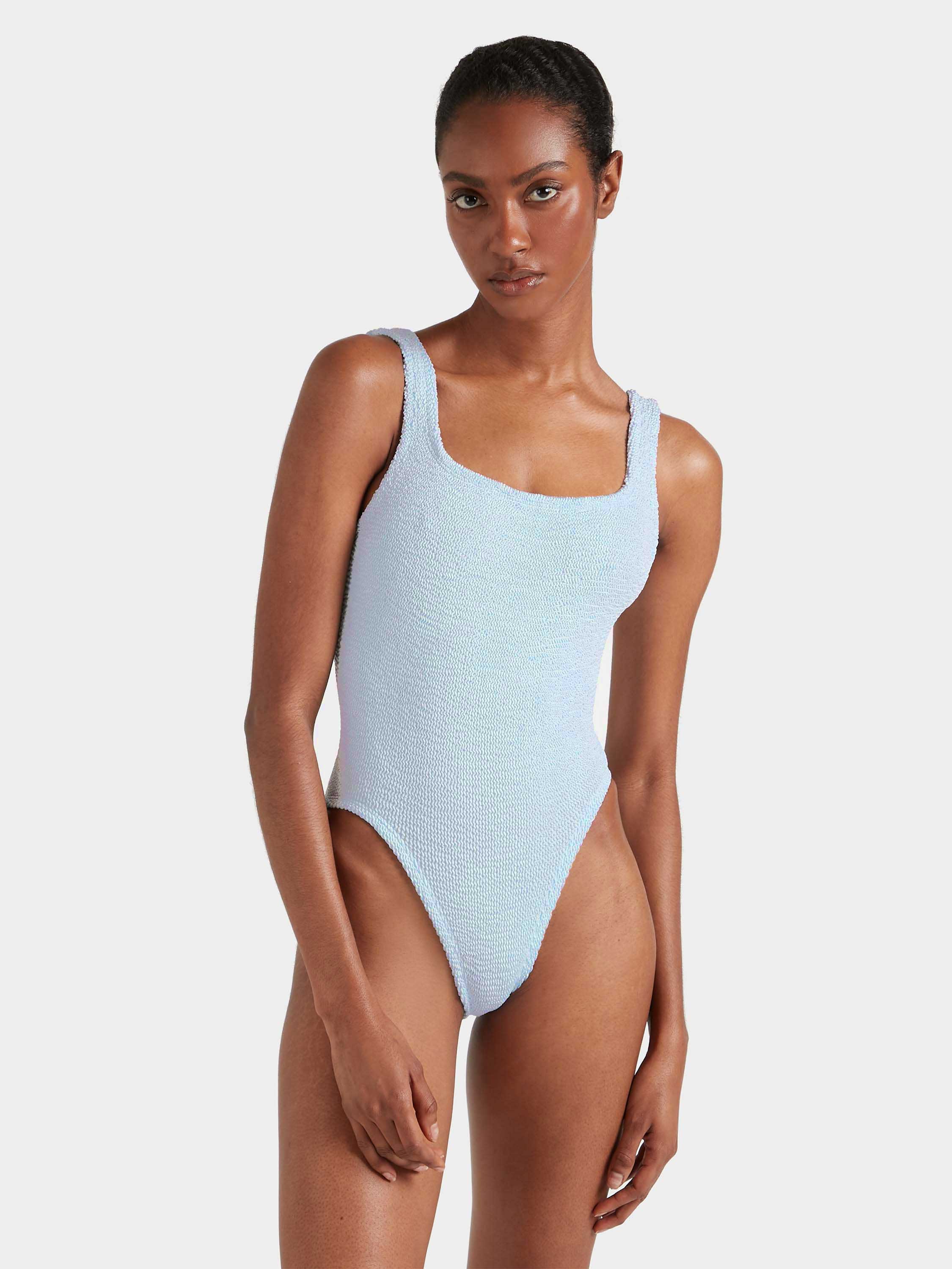 Square Neck Swim - Metallic Ice Blue - Image 2