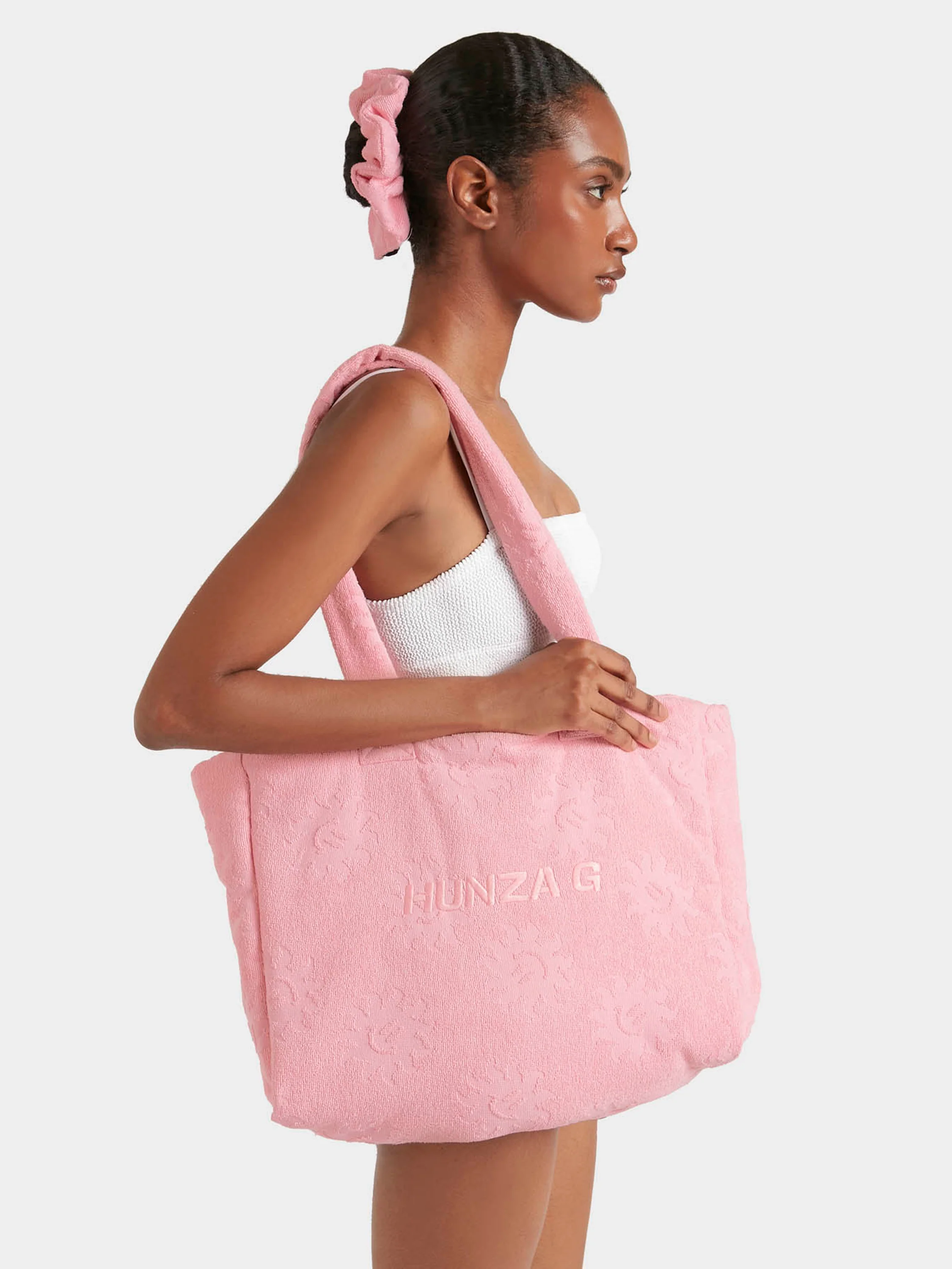Sunny Towelling Beach Bag - Pink - Image 2