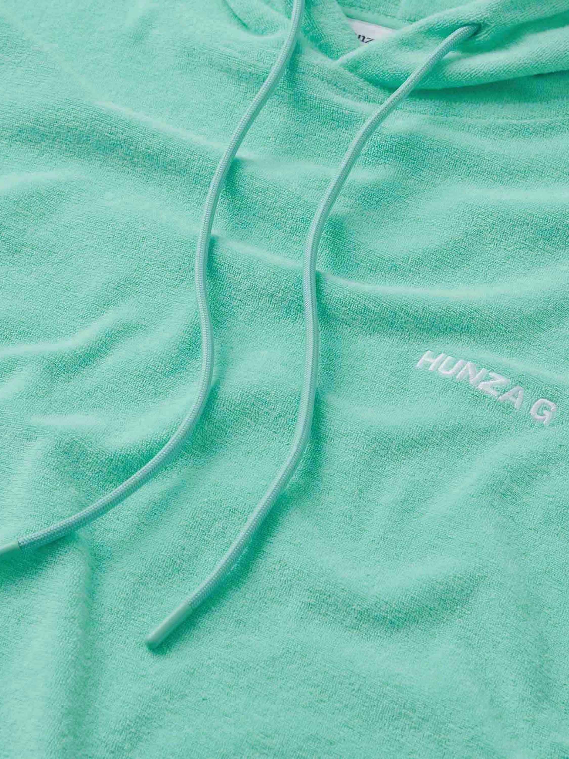 Terry Towelling Hoodie - Mint - Image 7