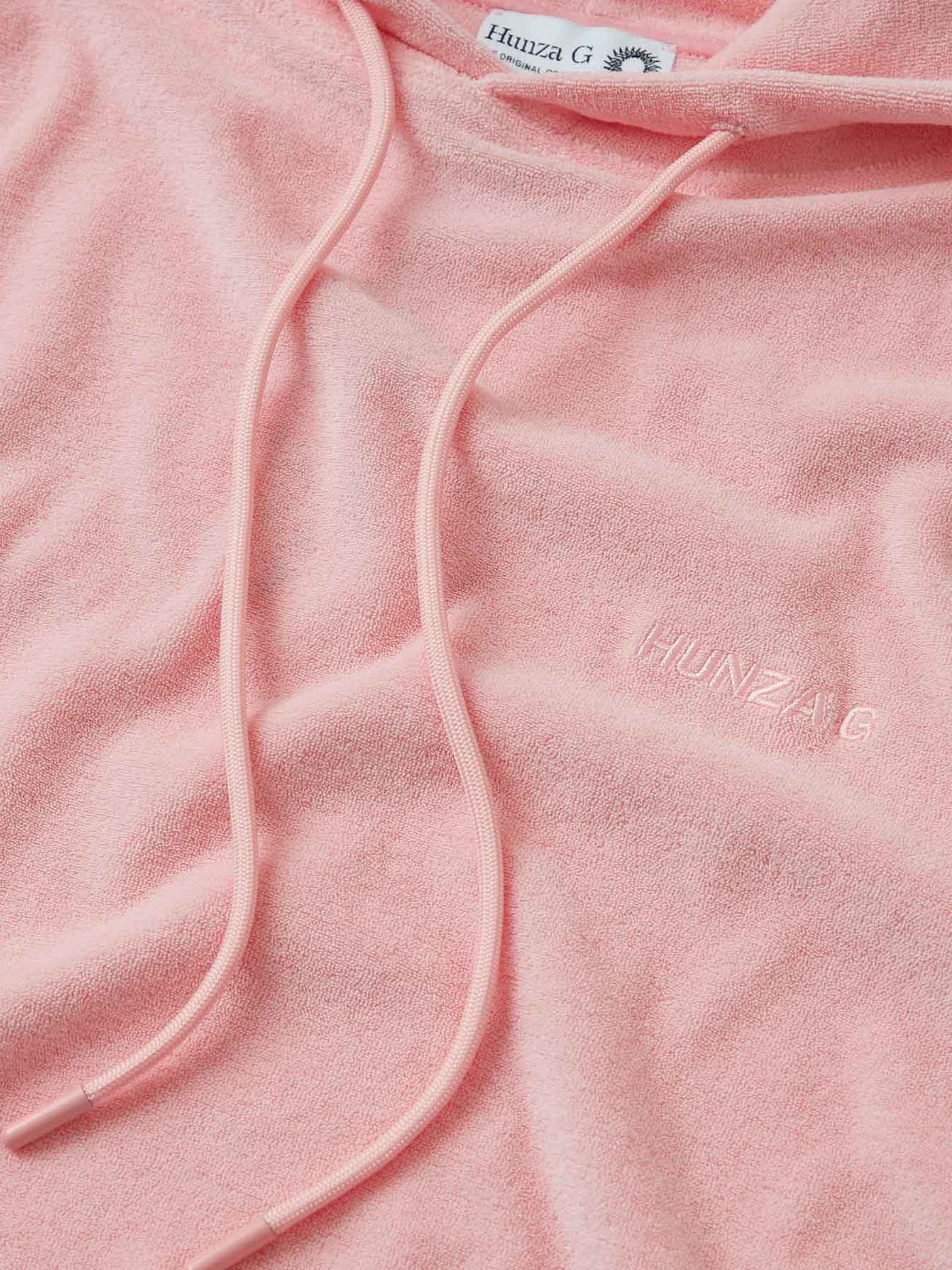 Terry Towelling Hoodie - Pink - Image 6
