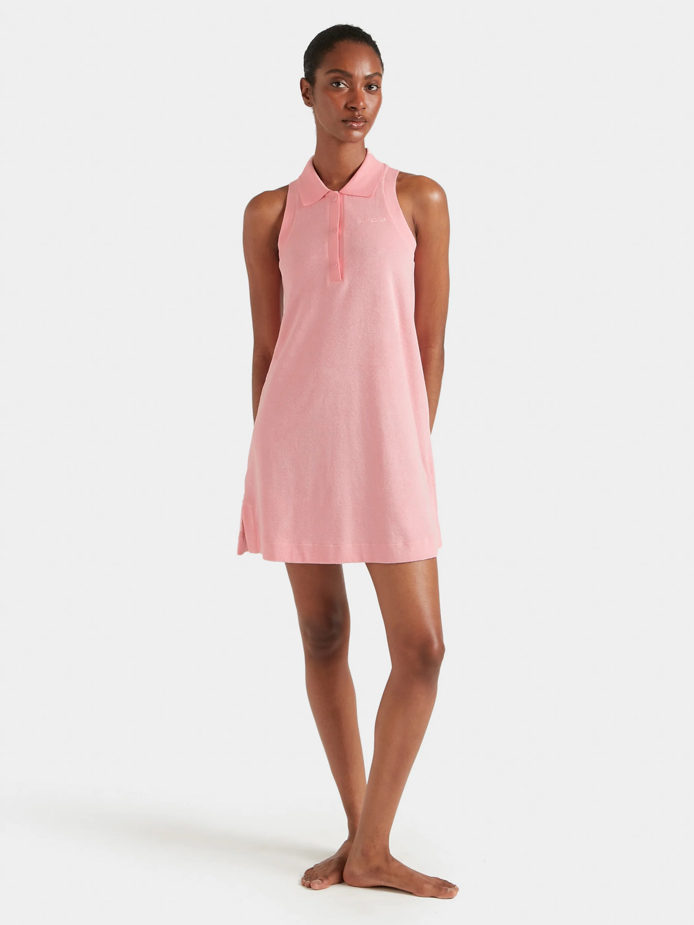 Terry Towelling Tennis Dress - Pink - Image 5