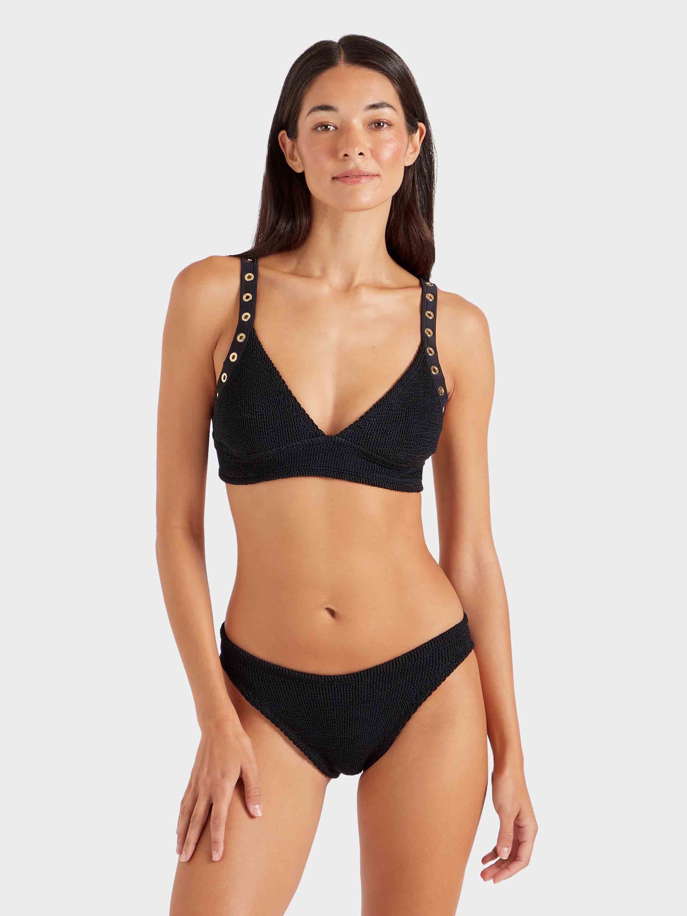 Tessa Eyelet Bikini - Black/Gold - Image 2