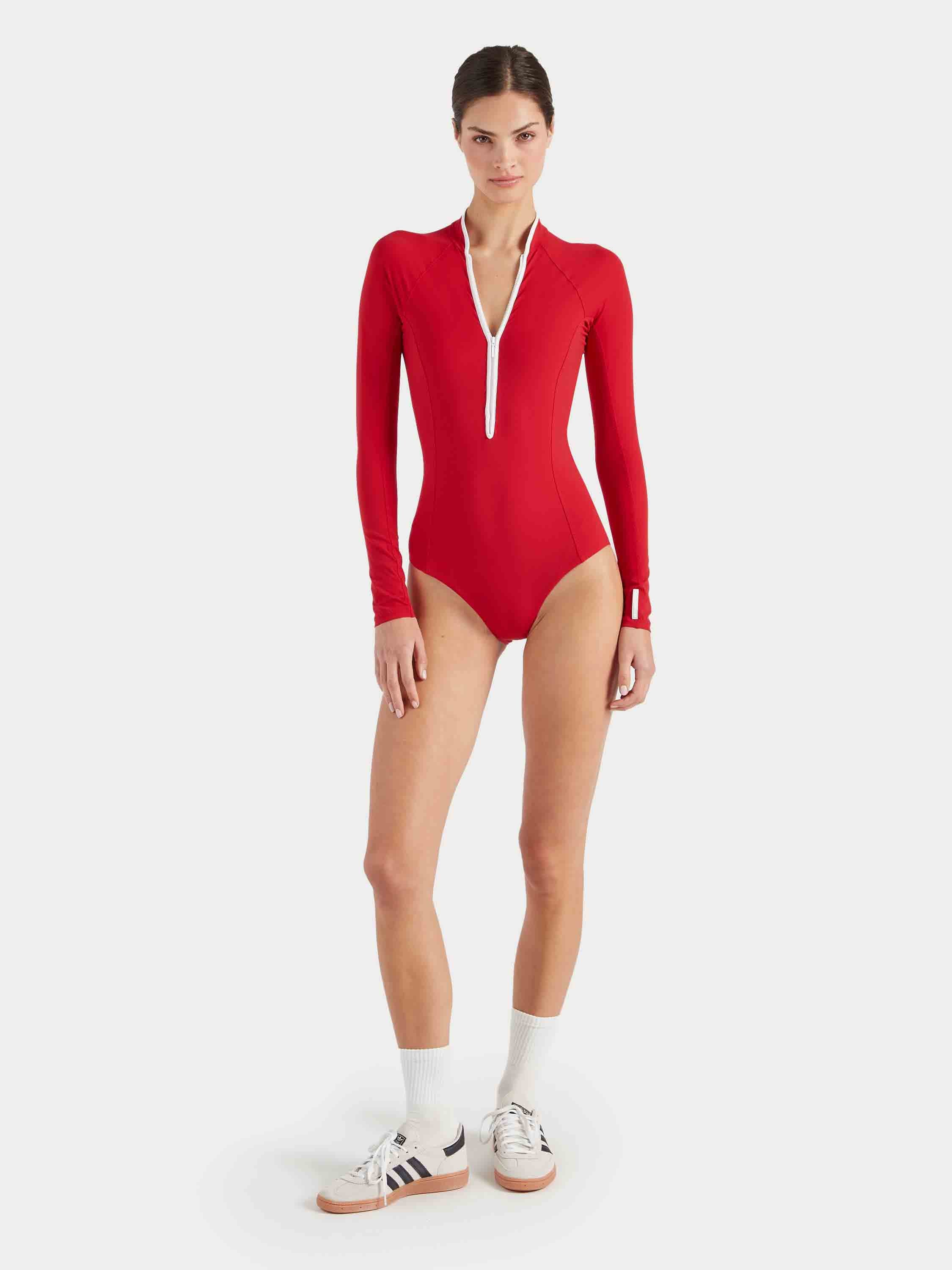 Tyra UPF 50+ Swim - Red/White - Image 7
