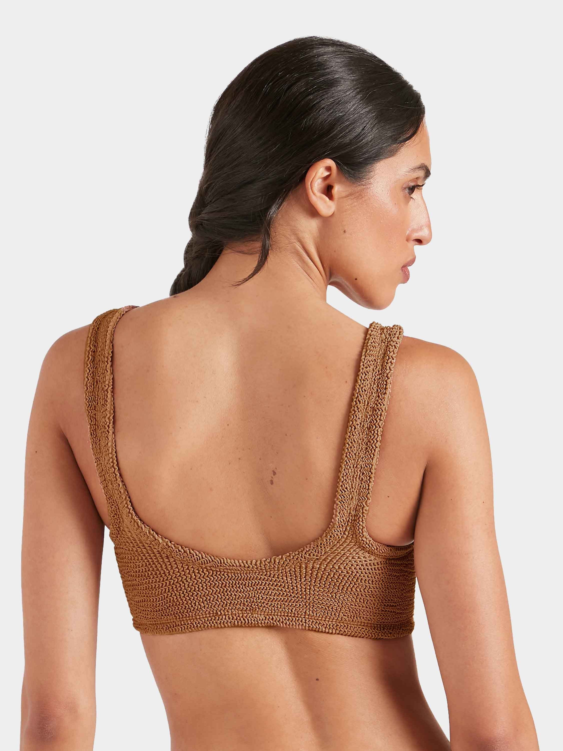 Xandra Bikini Top - Metallic Cocoa - Image 3