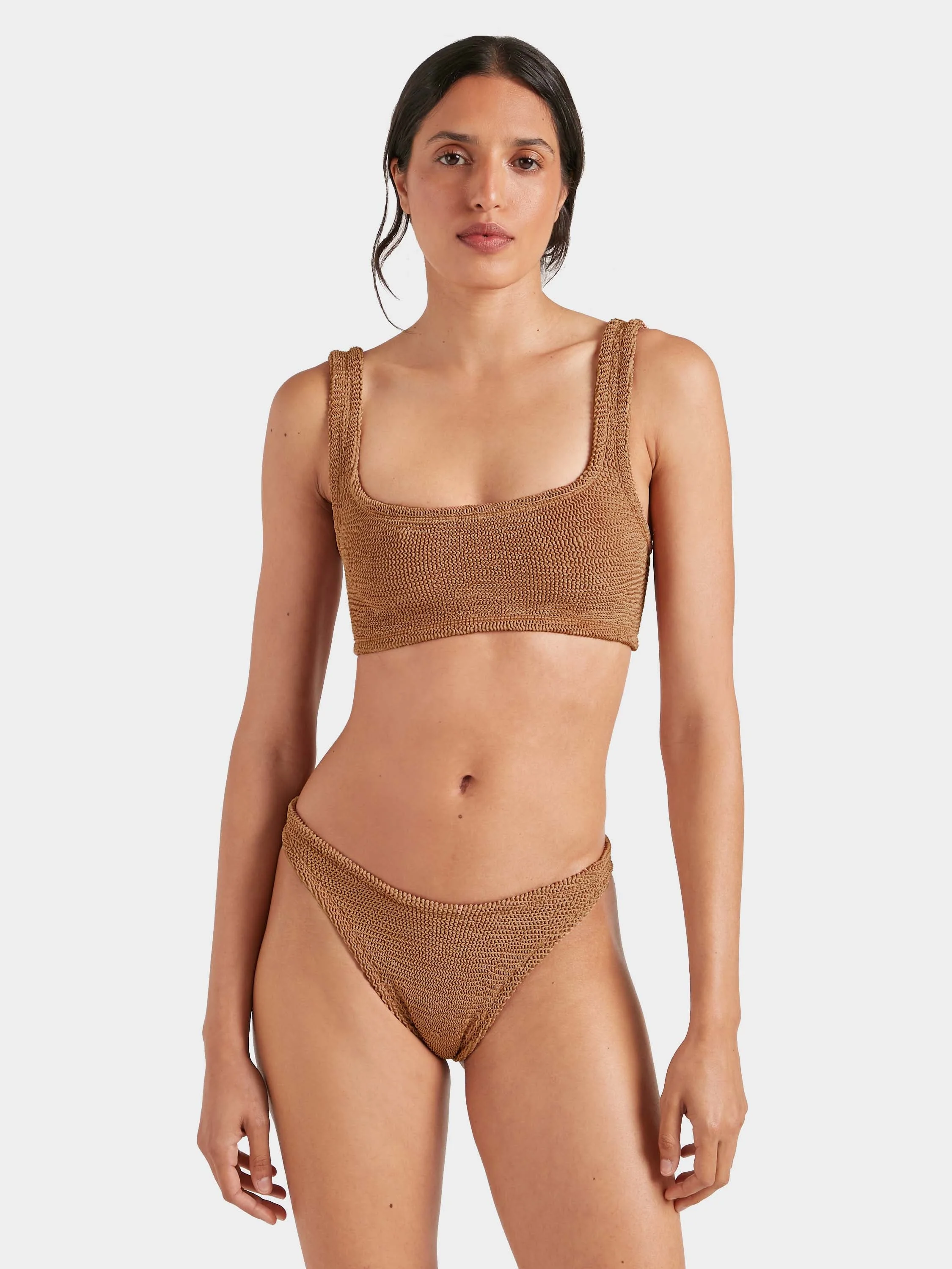 Xandra Bikini Top - Metallic Cocoa - Image 5